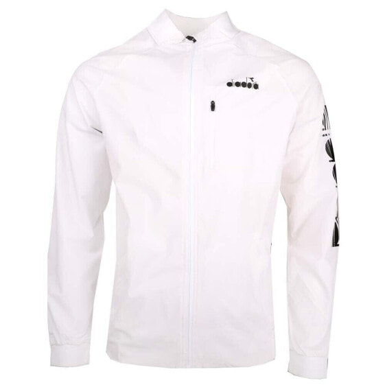 Diadora Full Zip Tennis Jacket Mens White Casual Athletic Outerwear 178098-20002