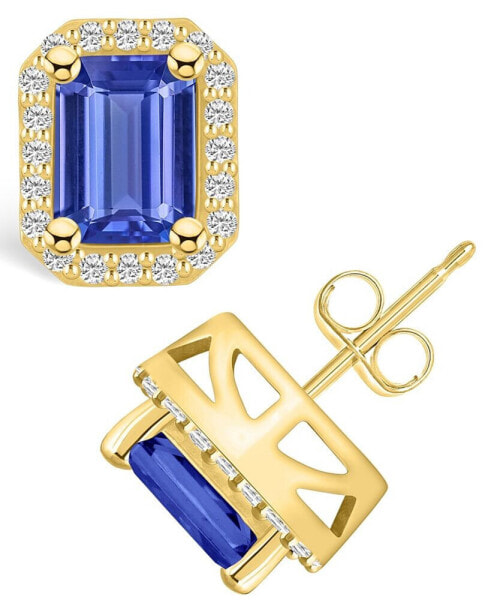 Серьги Macys Tanzanite Halo Stud