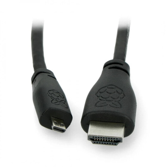 Кабель MicroHDMI - HDMI 2.0 оригинальный для Raspberry Pi 4 - 2м - черный