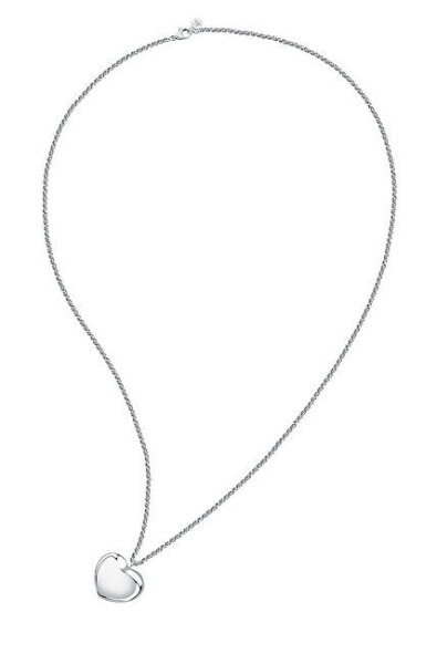 Istanti SAVZ01 long steel heart necklace