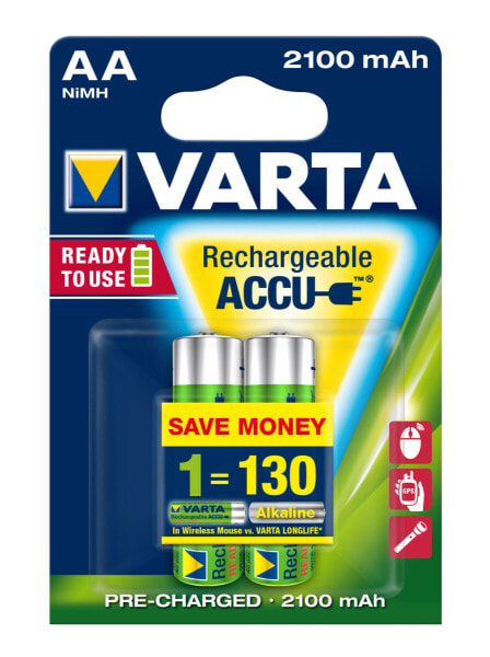 Varta Photo Accu Longlife 56706 - Аккумуляторный элемент Mignon (AA) 2,100 mAh 1.2 V