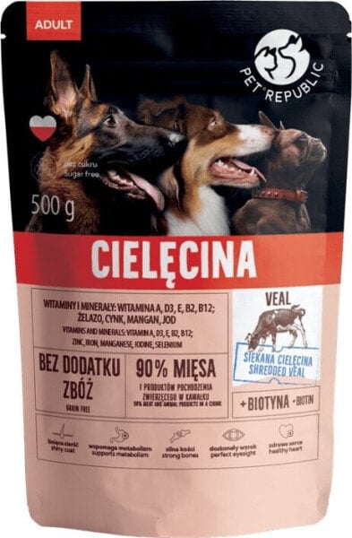 Pet Republic PetRepublic karma dla psa z drobno siekaną cielęciną w sosie 500g