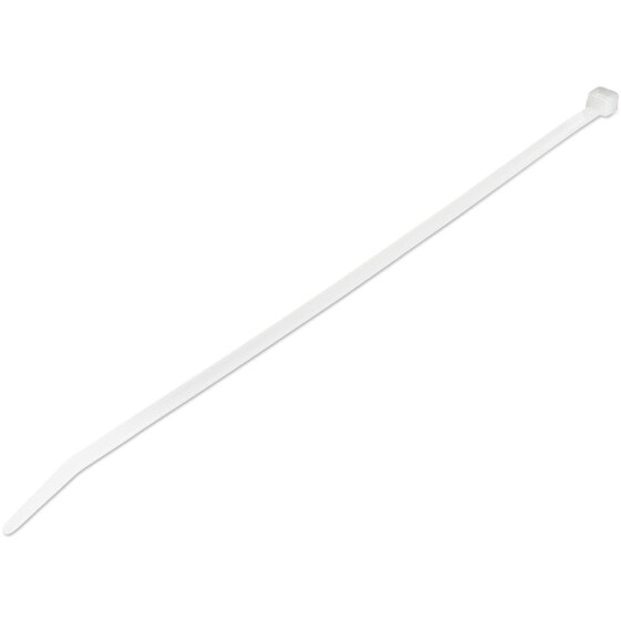 10"(25cm) Cable Ties - 1/8"(4mm) wide - 2-5/8"(68mm) Bundle Diameter - 50lb(22kg) Tensile Strength - Nylon Self Locking Zip Ties w/Curved Tip - 94V-2/UL Listed - 1000 Pack - White - Releasable cable tie - Nylon - Plastic - White - 6.8 cm - V2 - -40 - 85 °