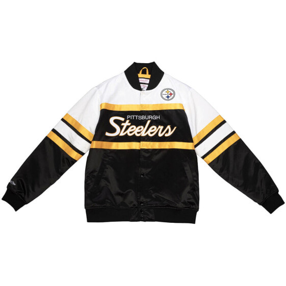 Mitchell & Ness Special Script Heavyweight Satin Football Jacket Mens Black Casu