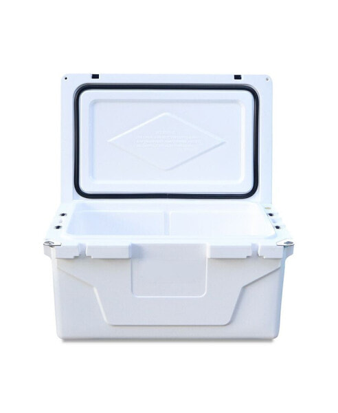 White Outdoor Camping Picnic Fishing Portable Cooler 65Qt Portable Insulated Cooler Box