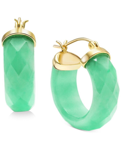 Серьги Macy's dyed Jade Small Hoop