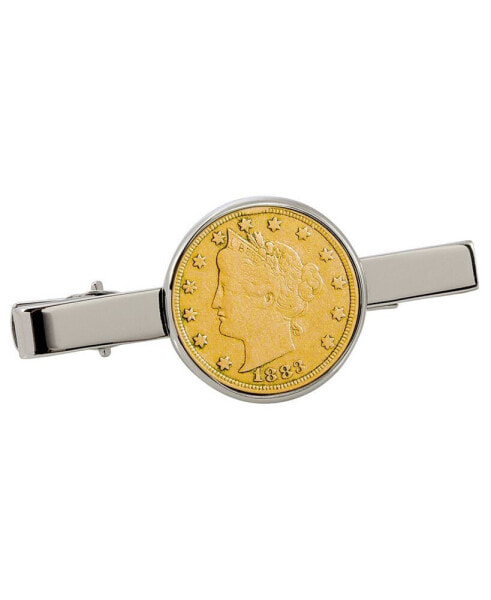 Gold-Layered 1800's Liberty Nickel Coin Tie Clip