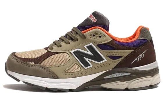 Кроссовки беговые New Balance NB 990 V3, мужские, зелено-коричневые