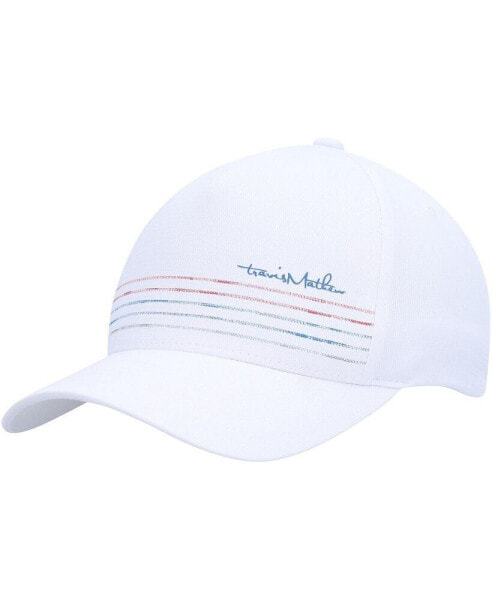 Men's White Crystal Blue Snapback Hat
