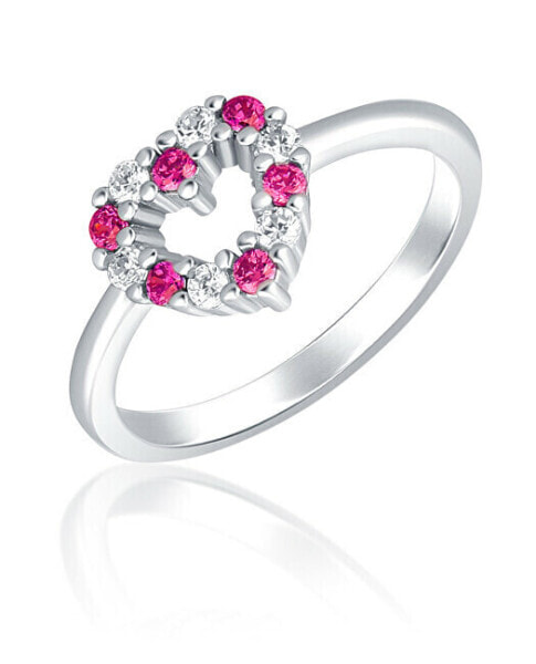 Romantic silver ring with zircons SVLR0434SH2BR