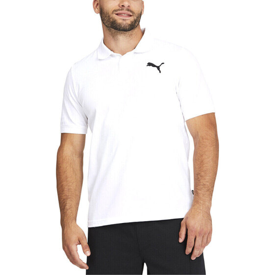 Puma Essentials Pique Short Sleeve Polo Shirt Mens White Casual 58628122