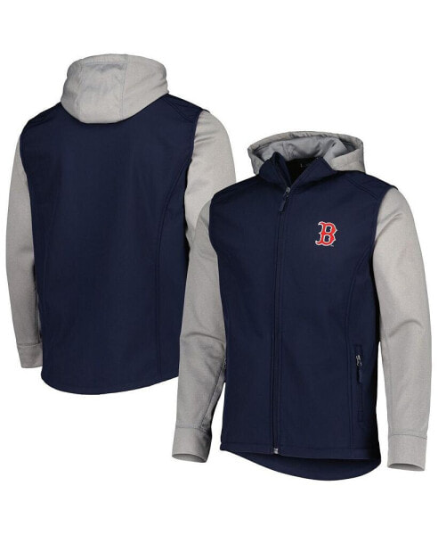 Куртка с полной молнией Boston Red Sox Alpha Dunbrooke для мужчин, цвет Navy Heather Gray