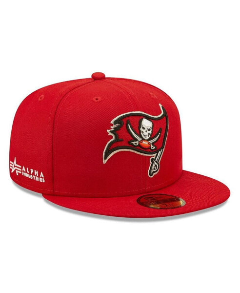 Men's x Alpha Industries Scarlet Tampa Bay Buccaneers Alpha 59FIFTY Fitted Hat