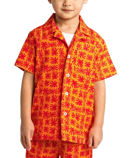 Рубашка для малышей Sovereign Code с коротким рукавом и принтом на плотной ткани