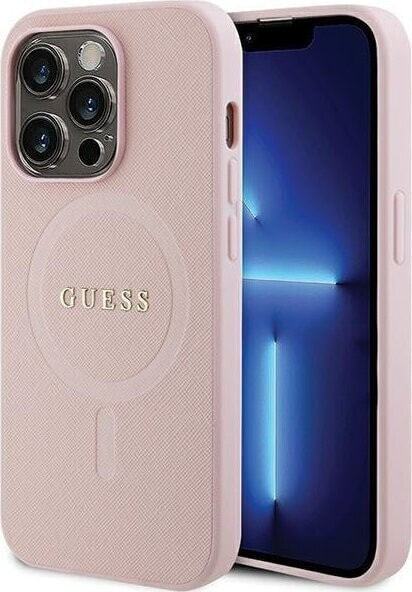 Guess Guess GUHMP13XPSAHMCP iPhone 13 Pro Max 6,7" różowy/pink hardcase Saffiano MagSafe