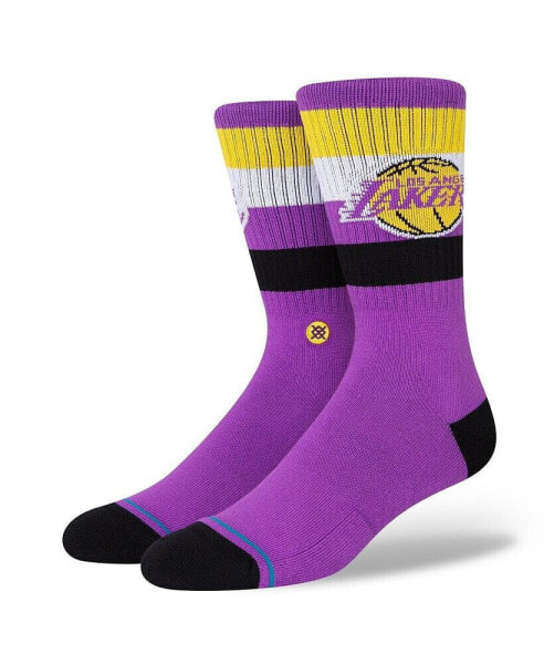 Men's Los Angeles Lakers Stripe Crew Socks