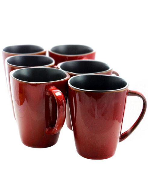 Harland 14 Ounce 6 Piece Luxe and Large Stoneware Dinner Mugs