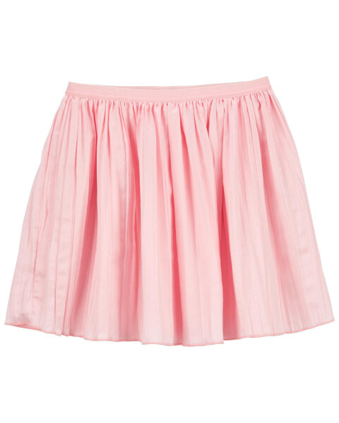 Kid Pleated Satin Skirt 4