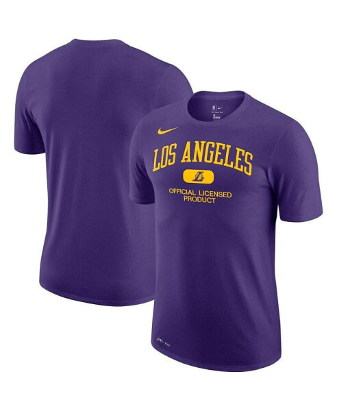 Men's Purple Los Angeles Lakers Essential Heritage Performance T-shirt