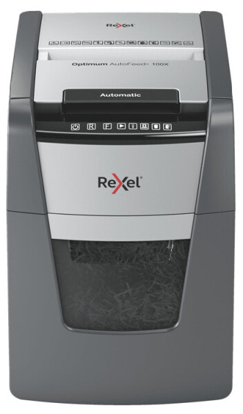 Автоматический шредер Rexel Optimum AutoFeed+ 100X - Cross shredding - 22 cm - 4 x 28 mm - 34 L - 55 dB - Touch