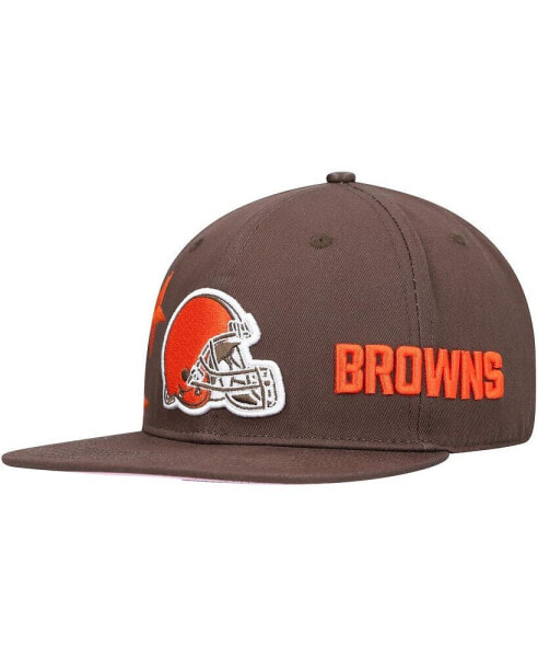 Men's Cleveland Browns Brown Stars Snapback Hat