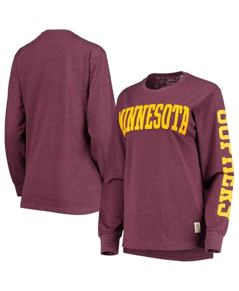 Women's Maroon Minnesota Golden Gophers Two-Hit Canyon Long Sleeve T-shirt