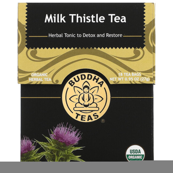 Organic Herbal Tea, Milk Thistle, 18 Tea Bags, 0.95 oz (27 g)