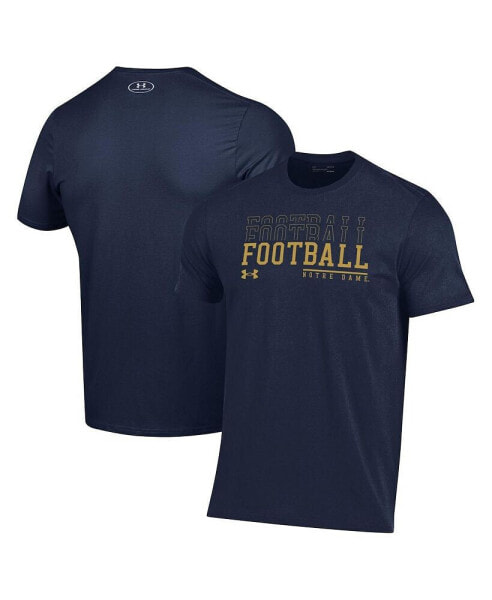 Men's Navy Notre Dame Fighting Irish 2024 Sideline Football Performance T-Shirt