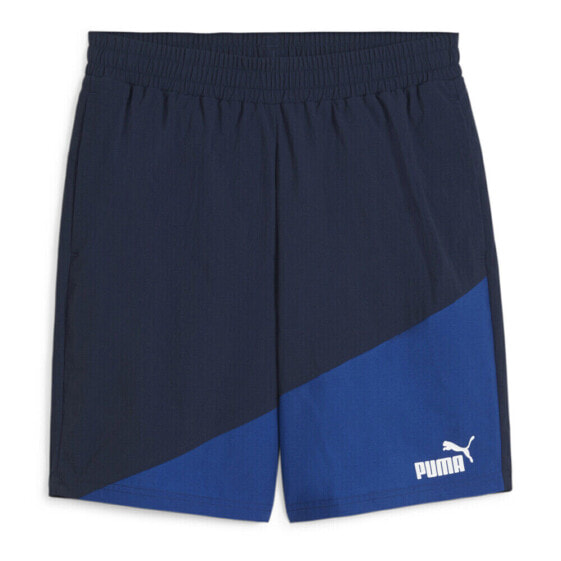 Puma Power Colorblock Woven 8 Inch Shorts Mens Blue Casual Athletic Bottoms 6797
