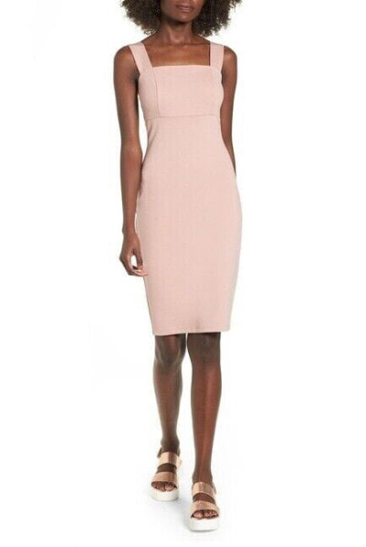 Soprano 164203 Women's Body Con Square Neck Wild Rose Pink Dress Sz. XX-Large