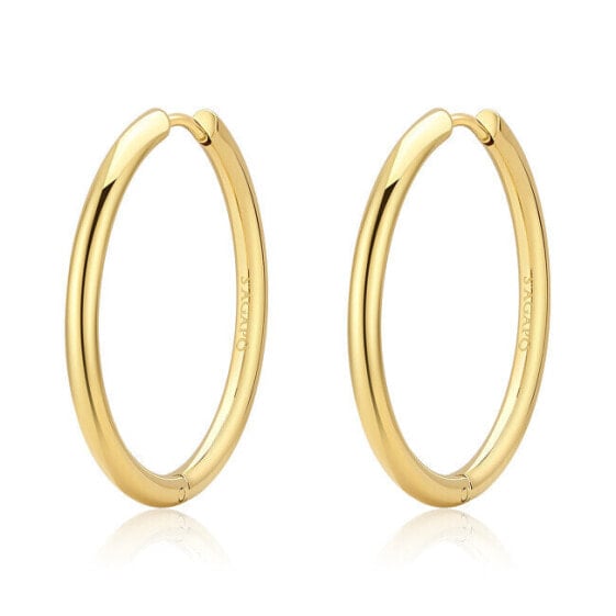 Stylish gold-plated hoop earrings Chunky SHK76