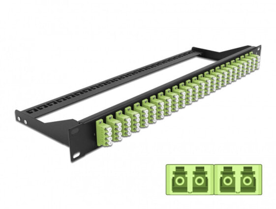 Delock 43404 - Fiber - LC - Green - Rack mounting - 1U - 482.6 mm