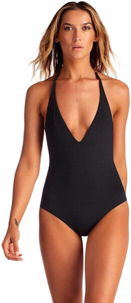 Vitamin A Women's 174852 Ecolux Bianca One Piece Plunge Halter Swimsuit Size XS