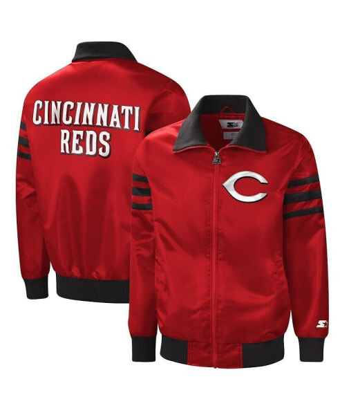 Men's Red Cincinnati Reds The Captain II Full-Zip Varsity Jacket