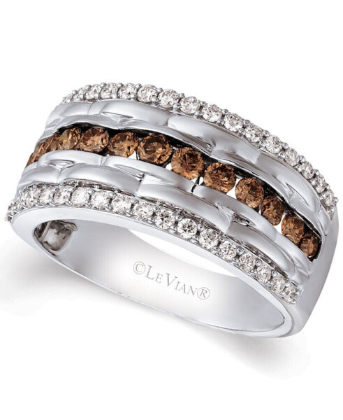 Chocolatier® Men's Diamond Multi-Row Ring (1-1/3 ct. t.w.) in 14k White Gold