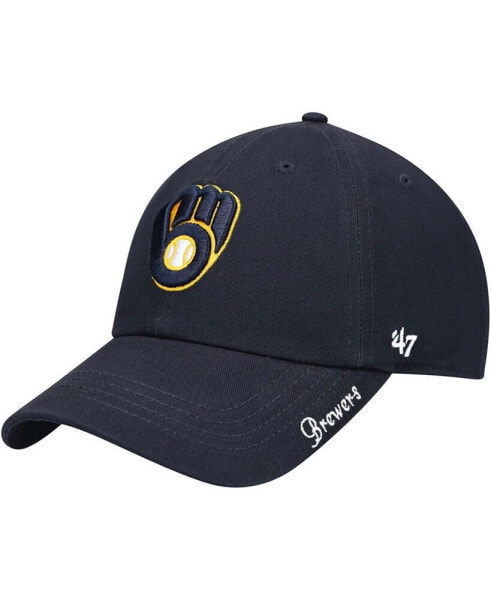 Women's Navy Milwaukee Brewers Team Miata Clean Up Adjustable Hat