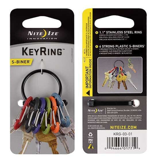 Брелок-подвеска Nite Ize S Biner Key Ring с 6 карабинами