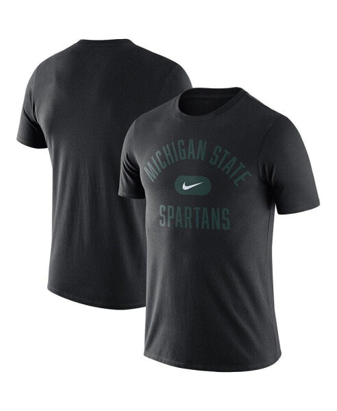 Men's Black Michigan State Spartans Team Arch T-shirt