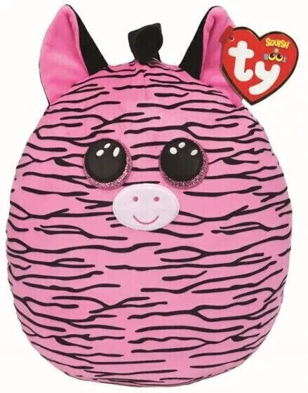 TY Squish-a-Boos Pink Zebra Zoey, 14 inch LARGE with Tags