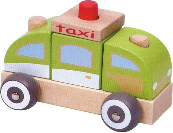 Машинка-конструктор деревянная iBox Drewniany samochodzik taksówka (W05C010)
