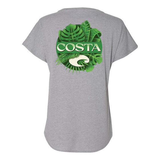 Save 50% Costa Woman's Overgrowth Short Sleeve T-Shirt - Gray - UPF 50