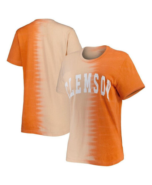 Women's Orange Clemson Tigers Find Your Groove Split-Dye T-shirt