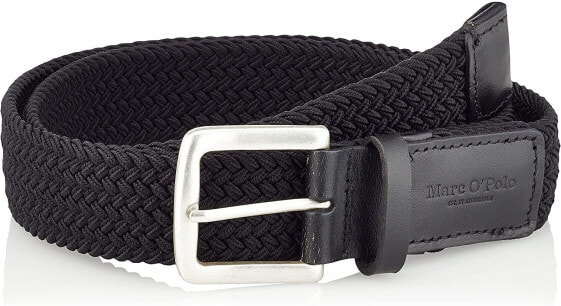 Marc O'Polo Mens Sporty Belt Elastic Belt with Leather Detailing High Quality Braided Belt with Metal Buckle 105
