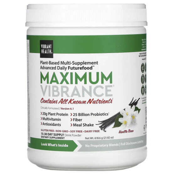 Витаминно-минеральный комплекс Vibrant Health Maximum Vibrance, версия 6.1, ванильный аромат 618.6 г
