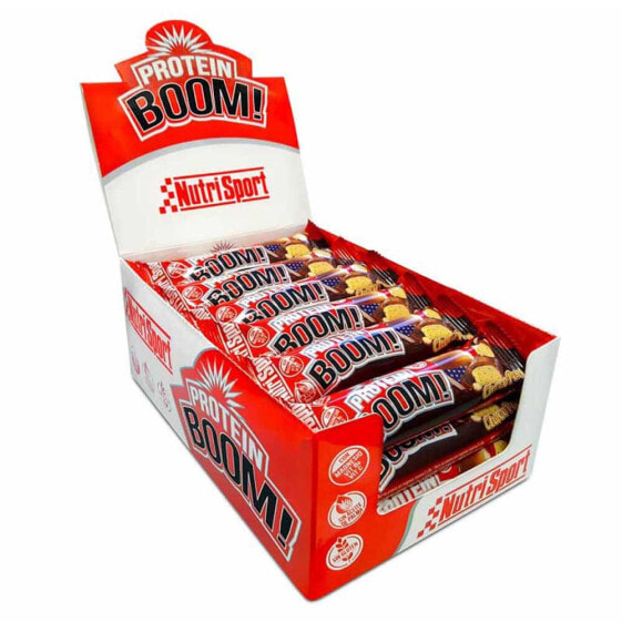 NUTRISPORT Protein Boom 13g 24 Units Chocolate And Peanut Energy Bars Box