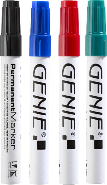 Genie GENIE P-Marker Rund-Spitze Metall 4-Farben 4 Stk.