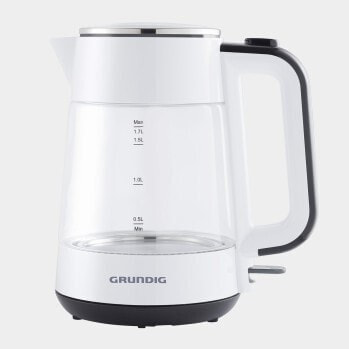 Электрический чайник Grundig WK 5860 - 1.7 л - 2400 Вт - Черно-белый - Стеклянный - Индикатор уровня воды - Беспроводной.