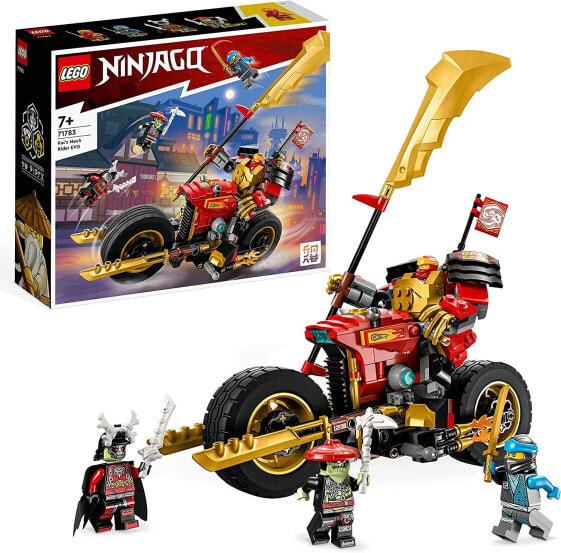 LEGO Ninjago Kais Mech Bike EVO, Upgradable Ninja Motorcycle Toy with 2 Mini Figures - Kai and a Skeleton Warrior for Children from 7 Years 71783