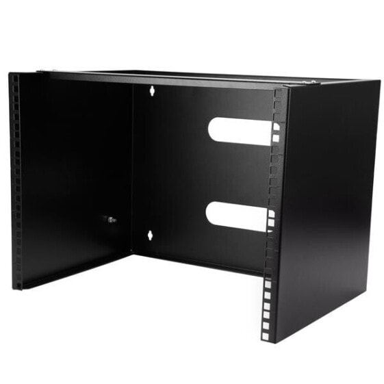 StarTech.com 8U Wall Mount Network Rack - 14 Inch Deep (Low Profile) - 19" Patch Panel Bracket for Shallow Server and IT Equipment - Network Switches - 80lbs/36kg Weight Capacity - Black - Wall mounted rack - 8U - 36.3 kg - 5.7 kg - Black