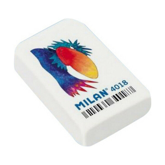 Eraser Milan 4018 White 18 Pieces